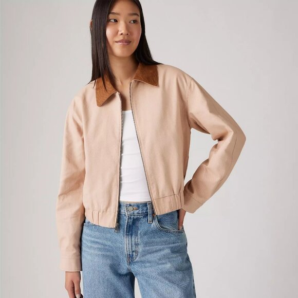 Levi's Bomber Corduroy Collar In Light Pink Size XL - Picture 1 of 8